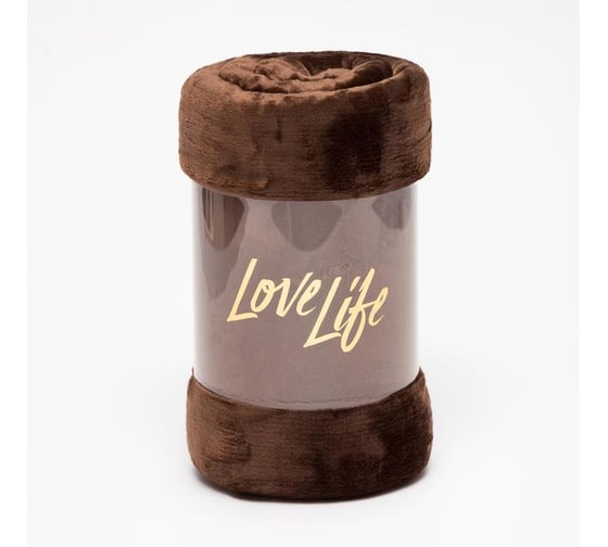 Плед LoveLife 150*200 см, велсофт, шоколадный, 100% полиэстер 5866379