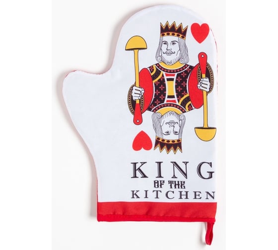 Кухонный набор Доляна "King",варежка-прихватка 20x28см, молоток деревянный 7090110