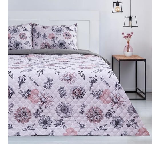 Комплект Этель Flora, Покрывало LoveLife 230x210 ±5 см и наволочки 50x70 - 2 шт, микрофибра 5525095