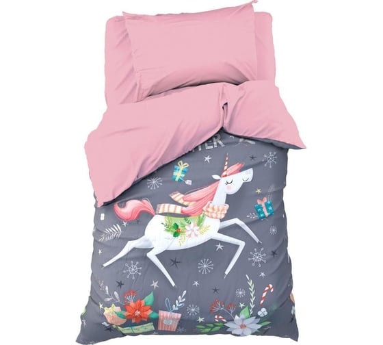 Комплект постельного белья Этель 1,5 сп Magical winter 143x215 см, 150x214 см, 50x70 см -1 шт, 100% хлопок, бязь 4935516