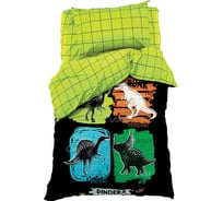 Комплект постельного белья Этель 1,5 сп Dinoera 143x215 см, 150x214 см, 50x70 см -1 шт, бязь 9291463