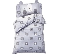 Комплект постельного белья Этель 1,5 сп Gray bear 143x215 см, 150x214 см, 50x70 см -1 шт, 100% хлопок, бязь 6480767
