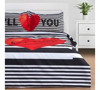 Комплект Этель пододеяльник и 2 наволочки Love Forever 143x215 см, 50x70+3 см - 2 шт, 100% хлопокопок 7610003