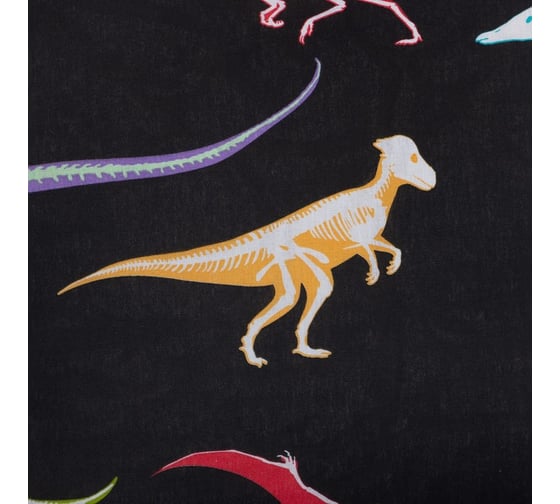 Комплект постельного белья Этель 1,5 сп Dino skeleton 143x215 см, 150x214 см, 50x70 см -1 шт, 100% хлопок, бязь 7599329
