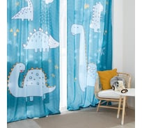 Комплект штор Этель Dinoparty 145x260 см-2 шт, 100% полиэстер, 140 г/м2 4562426