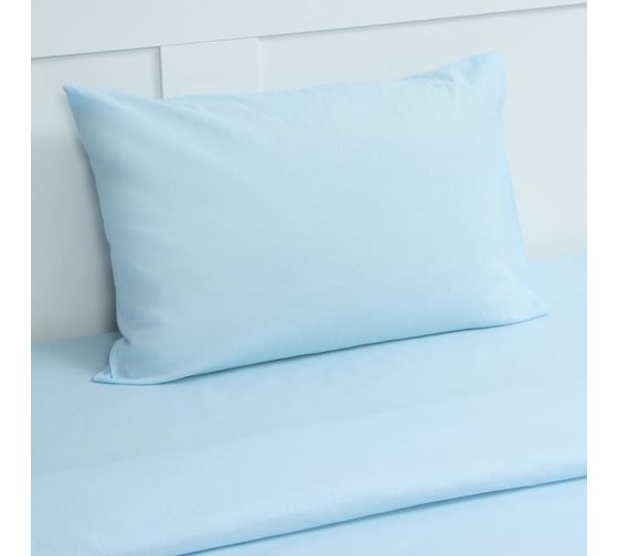 Комплект постельного белья Этель 1,5 сп Light blue 143x215 см, 150x214 см, 50x70 см -1 шт, 100% хлопок, бязь 10385133