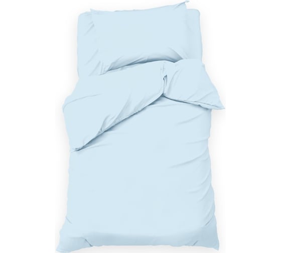 Комплект постельного белья Этель 1,5 сп Light blue 143x215 см, 150x214 см, 50x70 см -1 шт, 100% хлопок, бязь 10385133 1