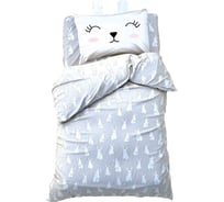 Комплект постельного белья Этель 1,5 сп Cute rabbit 143x215 см, 150x214 см, 50x70 см -1 шт, 100% хлопок, бязь 6480770