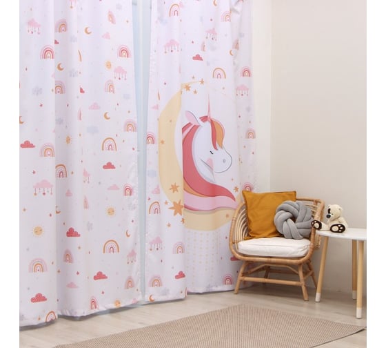 Комплект штор Этель Boho rainbow 145x260 см-2 шт, 100% полиэстер, 140 г/м2 10183025