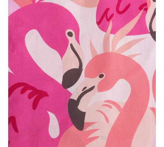 Комплект постельного белья Этель 1,5 сп Flamingo garden 143x215 см, 150x214 см, 50x70 см -1 шт, 100% хлопок, бязь 7599325