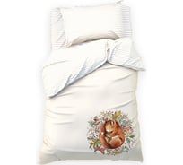 Комплект постельного белья Этель 1,5 сп Белочка 143x215 см, 150x214 см, 50x70 см -1 шт, 100 % хлопокопок 10385192