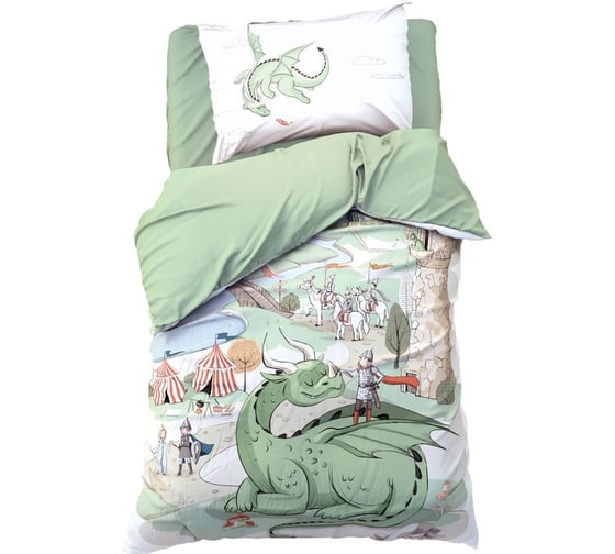 Комплект постельного белья Этель 1,5 сп Dragon kingdom 143x215 см, 150x214 см, 50x70 см -1 шт, бязь 9543380