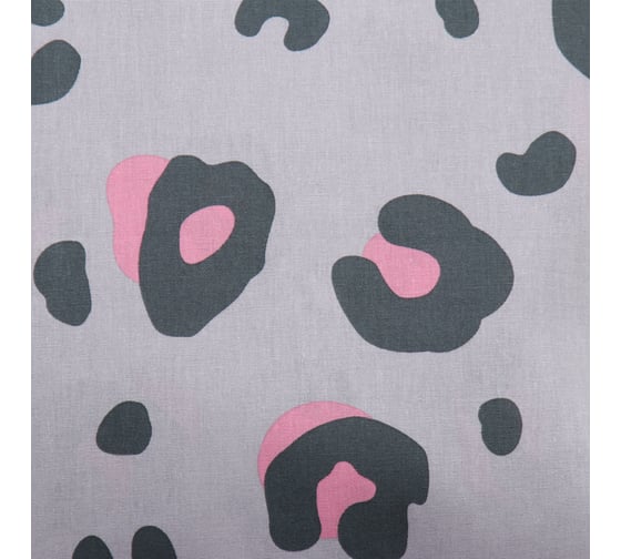 Комплект постельного белья Этель 1,5 сп Happy leopard 143x215 см, 150x214 см, 50x70 см -1 шт, 100% хлопок, бязь 10295617