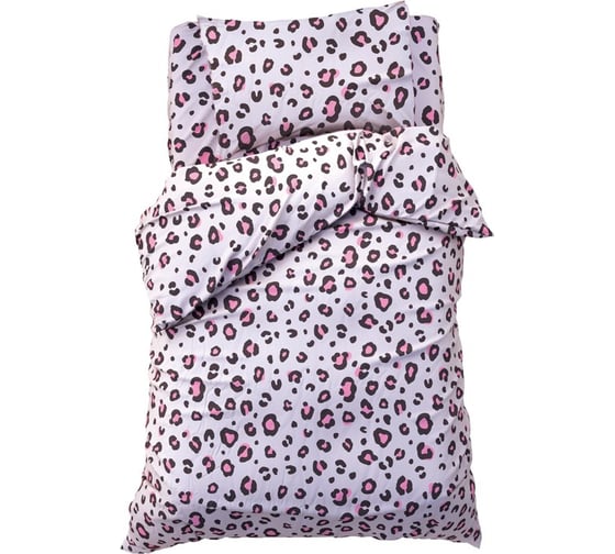 Комплект постельного белья Этель 1,5 сп Happy leopard 143x215 см, 150x214 см, 50x70 см -1 шт, 100% хлопок, бязь 10295617 1
