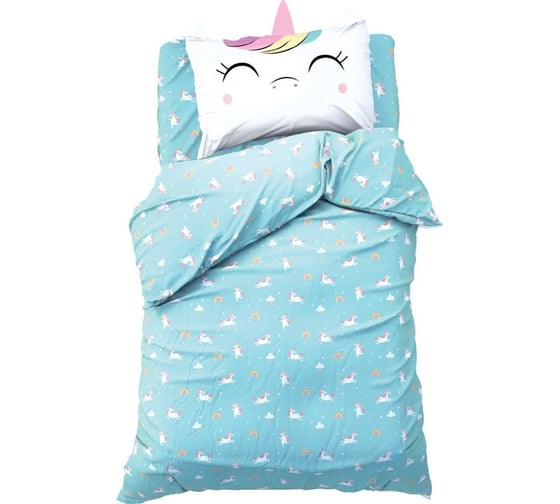 Комплект постельного белья Этель 1,5 сп Magical unicorn, 143x215 см, 150x214 см, 50x70 см -1 шт, 100% хлопок, бязь 9935633 1