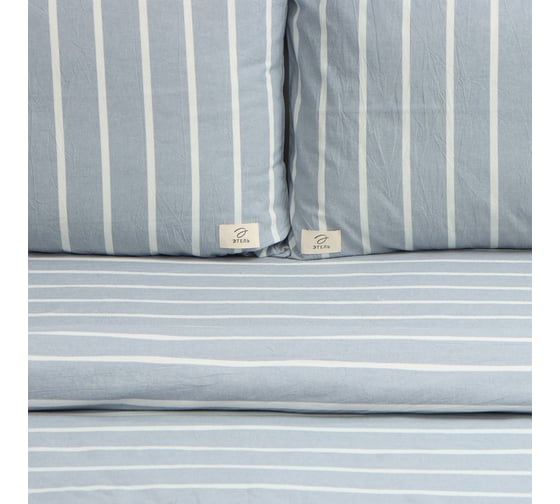 Комплект постельного белья Этель 1.5 сп Blue stripe 155x210см,160x240см,50x70-2шт,100%жатый хлопокопок,140гр/м2 10131656 1