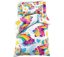 Комплект постельного белья Этель 1,5 сп Радужные пони 143x215 см, 150x214 см, 50x70 см -1 шт, 100% хлопокопок, бязь 1318197