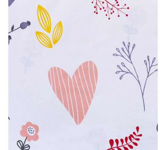 Комплект постельного белья Этель 1.5 сп Flower garden 143x215 см, 150x214 см, 70x70 см -2 шт, бязь 5181640