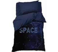 Комплект постельного белья Этель 1,5 сп. "Space" 145x210 см, 150x210 см, 50x70 см-1 шт, поплин, 100 % хлопокопок 4532774