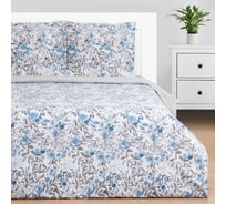 Комплект постельного белья Этель 1,5 сп Фиалки 143x215 см, 150x214 см, 70x70 см 2 шт, бязь, 125 г/м2 9303814