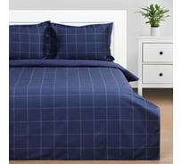 Комплект постельного белья Этель 2 сп Cage: dark blue, 175x215, 200x215, 50x70+3-2 шт, мако-сатин, 114г/м2 10060109