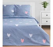 Комплект постельного белья Этель 1.5сп "Love for two" 143x215см,150x214см,70x70см-2 шт, 100% хлопокопок, бязь 6632114