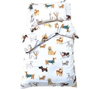 Комплект постельного белья Этель 1.5 сп Dog party, 143x215 см, 150x214 см, 50x70 см -1 шт,100% хлопок, бязь 7115437