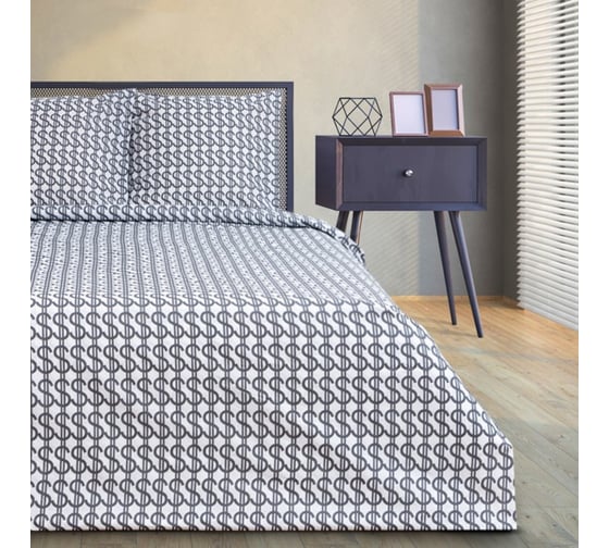 Комплект постельного белья Этель 1.5 сп Dollars 143x215 см,150x214 см, 70x70 см 2 шт,бязь 125 г/м2 7533821 1