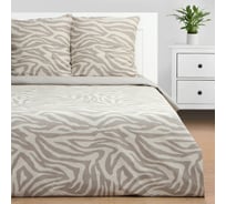 Комплект постельного белья Этель 2 сп Beige zebra, 175x215 см, 200x220 см,70x70 см -2 шт,бязь 125 г/м2 9946989