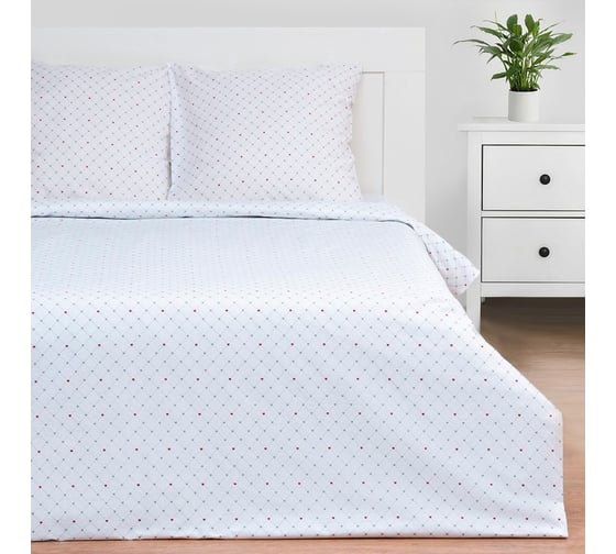 Комплект постельного белья Этель 2 сп "Love" 175x215см,200x220см,70x70см-2 шт, 100% хлопокопок, бязь, 125 г/м2 6632094