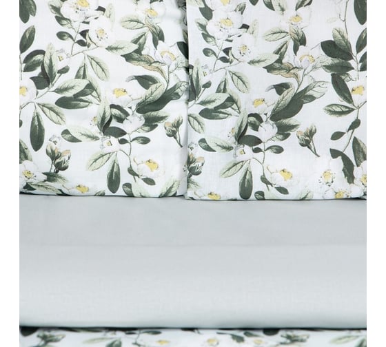 Комплект постельного белья Этель 1.5 сп Jasmine 143x215 см, 150x214 см, 70x70 см -2 шт, поплин 9322128