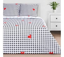 Комплект постельного белья Этель 2 сп Big love 175x215 см, 200x220 см, 70x70 см -2 шт, бязь 5181633