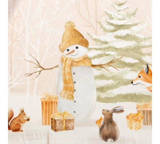 Набор столовый Этель "Christmas forest" скатерть 150x110 +/-3см с ГМВО, салф.40x40см - 4шт, 5072935