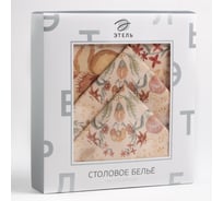 Набор столовый Этель Floral pattern скатерть 147x112 +/-2 см с ГМВО, салф. 40x40 см - 4 шт 7587302