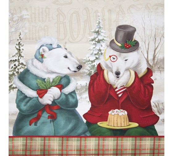Набор столовый Этель "Winter holidays" скат.220x150см +/-3см с ГМВО, салф.40x40см-12 шт, хлопок100% 4496651