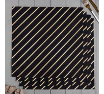 Набор салфеток Этель "Golden lines" 46x46 см - 4шт., 100%хл, саржа 190 г/м2 7321868