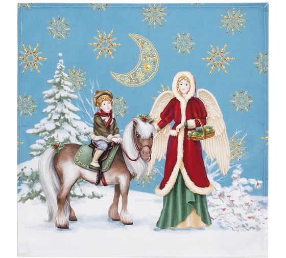 Набор столовый Этель "Christmas time" скатерть 150x110см +/-3см с ГМВО, салф.40x40см-4 шт, хлопок100% 4496665 1