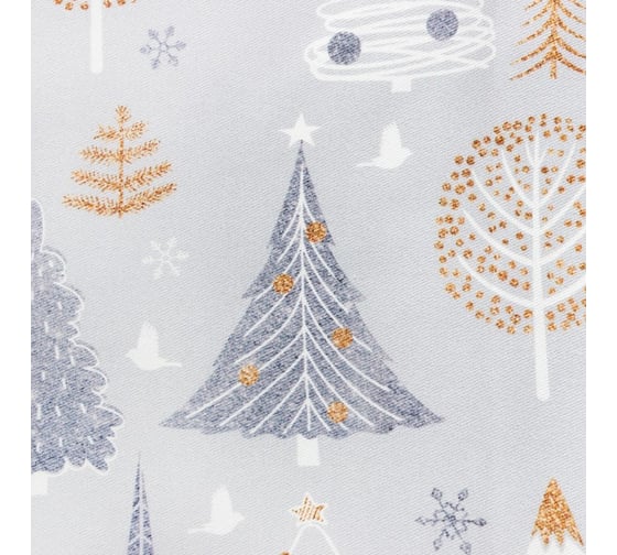 Набор салфеток с декоративными кольцами Этель "Let it snow" 40x40 см - 2 шт, 100% хлопок, саржа 190гр/м2 7091214