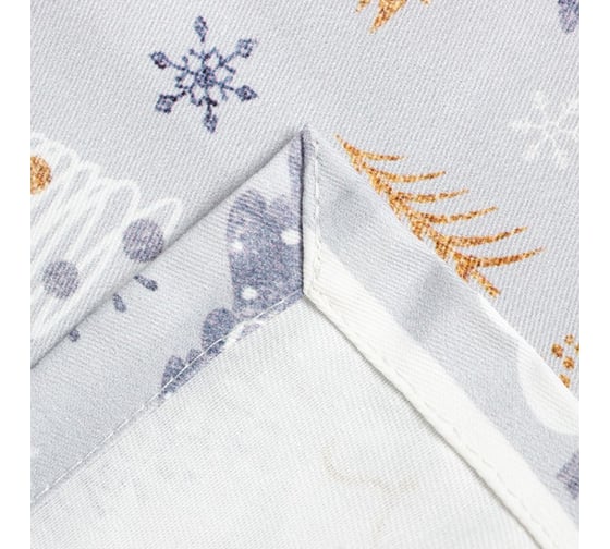 Набор салфеток с декоративными кольцами Этель "Let it snow" 40x40 см - 2 шт, 100% хлопок, саржа 190гр/м2 7091214