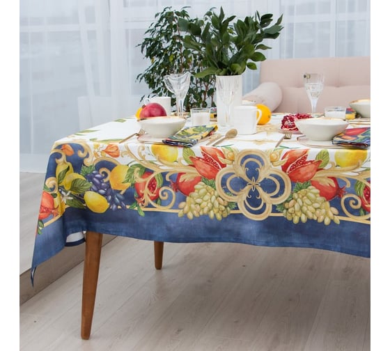 Набор столовый Этель Southern fruits скатерть 149x182 +/-2см с ГМВО, салф. 40x40 см - 8 шт 7587286