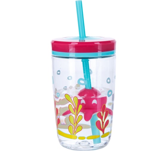 Детский стакан с трубочкой Contigo Floating Straw Tumbler 0.47 л, розовый contigo0773