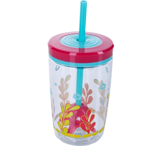 Детский стакан с трубочкой Contigo Floating Straw Tumbler 0.47 л, розовый contigo0773