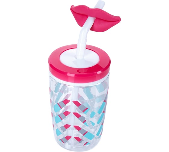 Детский стакан с трубочкой Contigo Funny Straw 0.47 л, розовый contigo0522