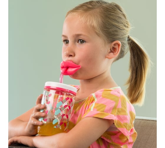 Детский стакан с трубочкой Contigo Funny Straw 0.47 л, розовый contigo0522
