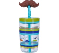 Детский стакан с трубочкой Contigo Funny Straw 0.47 л, голубой contigo0521