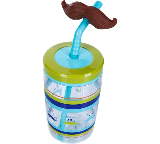 Детский стакан с трубочкой Contigo Funny Straw 0.47 л, голубой contigo0521
