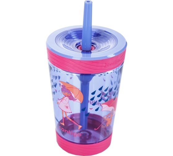 Детский стакан с трубочкой Contigo Spill Proof Tumbler 0.42 л, розовый contigo0771