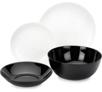 Набор столовый LUMINARC ДИВАЛИ черно-белый, 19 предметов P4360