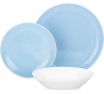 Набор столовый LUMINARC ДИВАЛИ ЛАЙТ БЛЮ ЭНД УАЙТ 18 предметов P5911