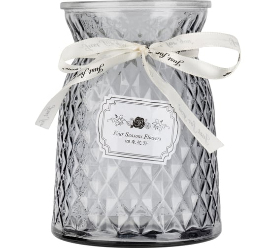 Ваза Mallony Romantica из цветного стекла с рельефным корпусом, размер: 16x11,5 см 107974